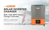PowMr Solar Inverter 6200W 48V 230 MPPT 120A