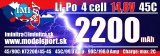 IMI-KYPOM  LiPo 4S 14,8V 2200mAh 45/90C IMI Pro